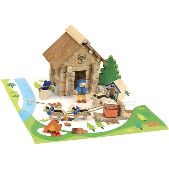 NWT Jeujura Wooden Building Set Husky House - Picture 2 of 3